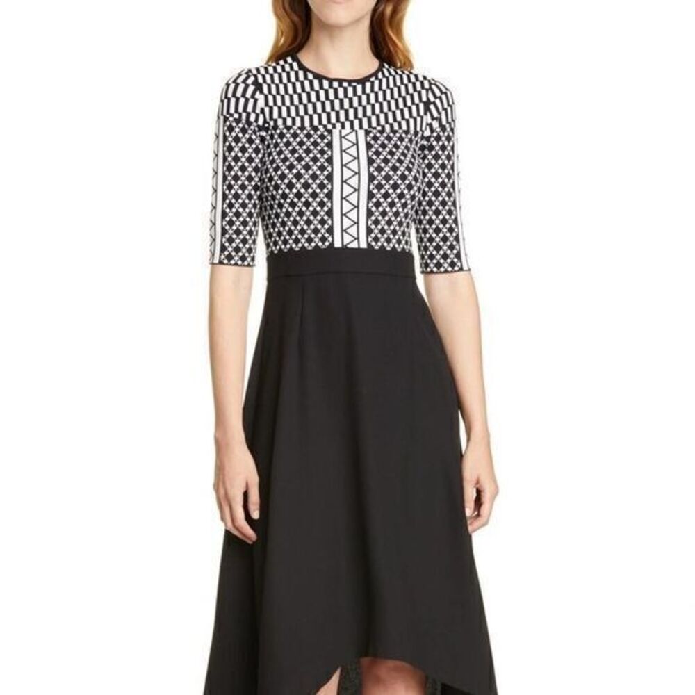 TED BAKER LONDON Tulip Skirt Colorblock Dress MEDIUM